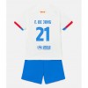 Baby Fußballbekleidung Barcelona Frenkie de Jong #21 Auswärtstrikot 2023-24 Kurzarm (+ kurze hosen)